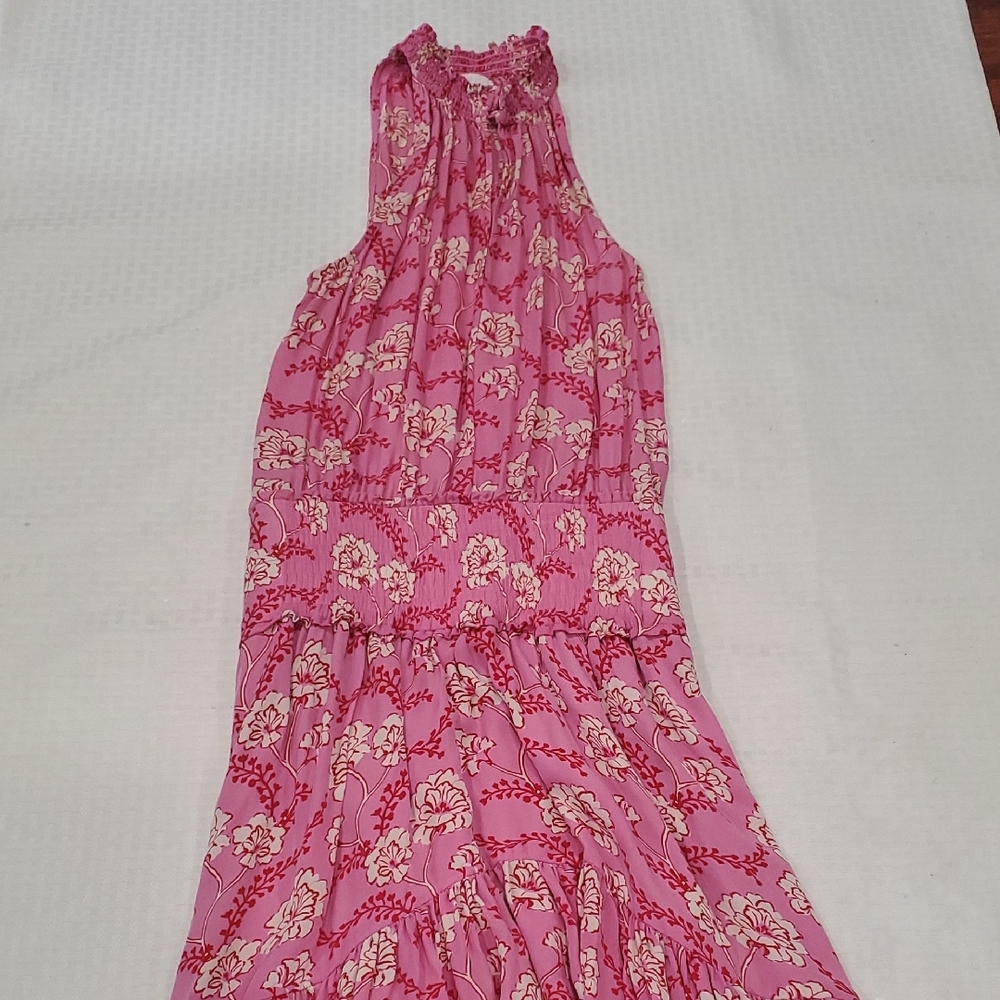 A.L.C. Pink Floral Silk Barbiecore Dress Sz 6 - Picture 12 of 13